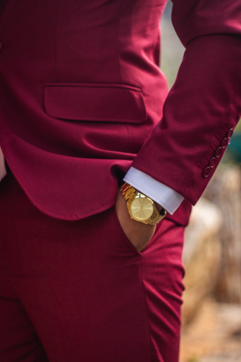 Man Wearing Red Blazer Man Wearing Red Blazer