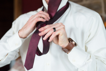 Man Wearing Red Neck Tie Man Wearing Red Neck Tie