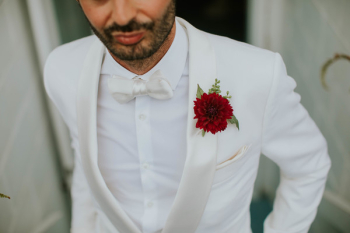 Man Wearing White Suit Man Wearing White Suit