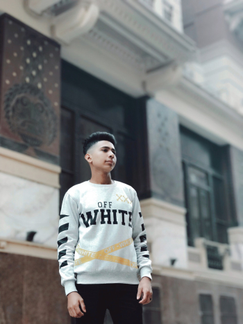 Man Wearing White Sweater Man Wearing White Sweater