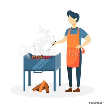 Man with bbq Man with bbq
