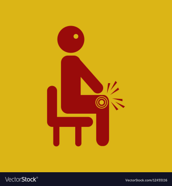 Man with knee pain vector image Man with knee pain vector image