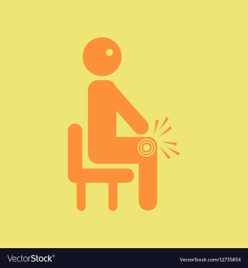 Man with knee pain vector image Man with knee pain vector image