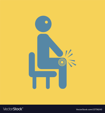 Man with knee pain vector image Man with knee pain vector image