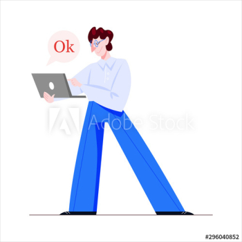 Man with laptop computer