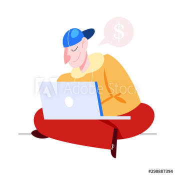 Man with laptop computer