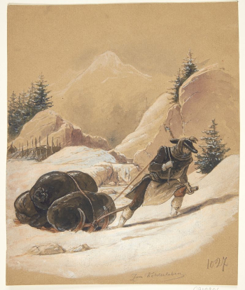 Man with sled | Free Photo - rawpixel Man with sled | Free Photo - rawpixel