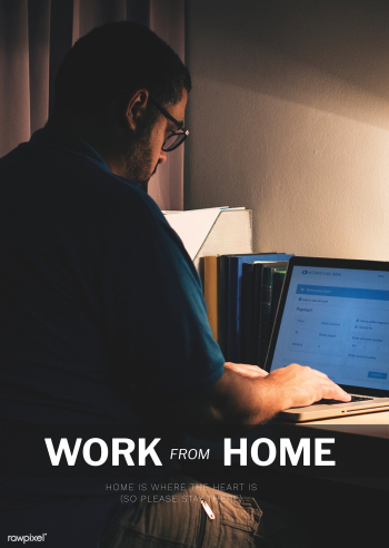 Man working from home during the coronavirus pandemic | Free  psd mockup - 2306931