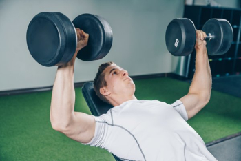 Man Working Out With Weights Man Working Out With Weights