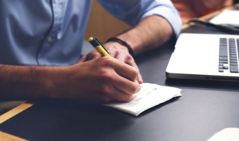 Man writing Man writing