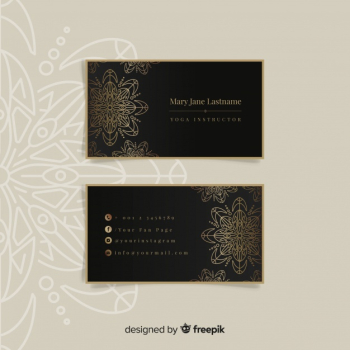 Mandala and luxury business card design