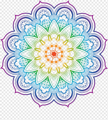 Mandala Coloring book Buddhism Illustration, Datura flower color, mandala floral artwork, flower Arranging, color Splash, child png