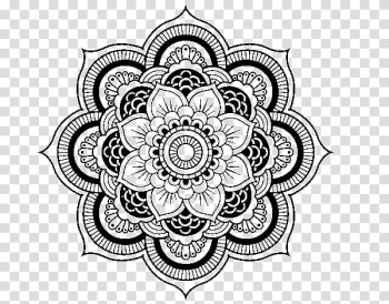 Mandala Coloring book , Flower mandala transparent background PNG clipart