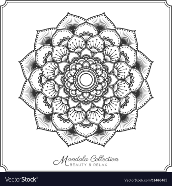  					Mandala decorative ornament design vector image														