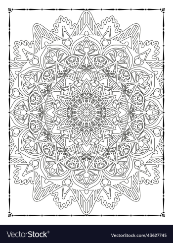 mandala floral coloring page adults kdp