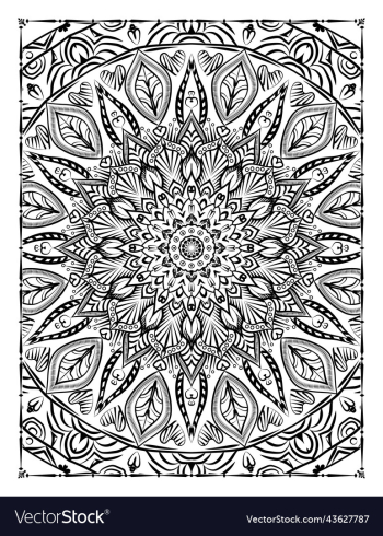 mandala floral coloring page adults kdp