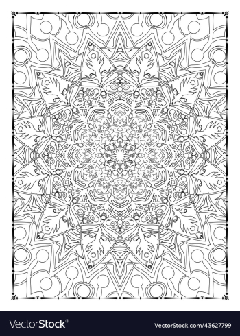 mandala floral coloring page adults kdp