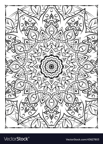 mandala floral coloring page adults kdp