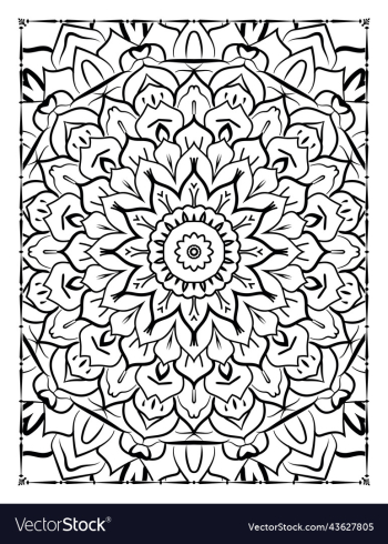 mandala floral coloring page adults kdp