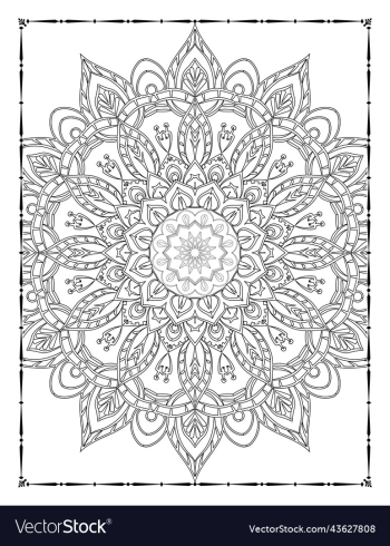 mandala floral coloring page adults kdp