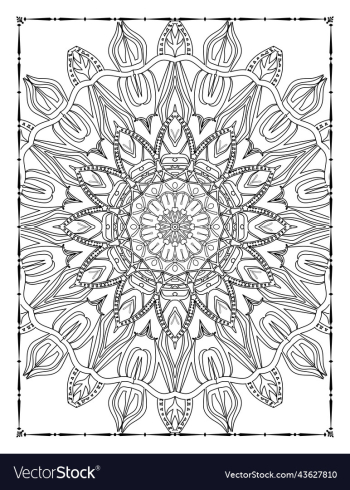 mandala floral coloring page adults kdp