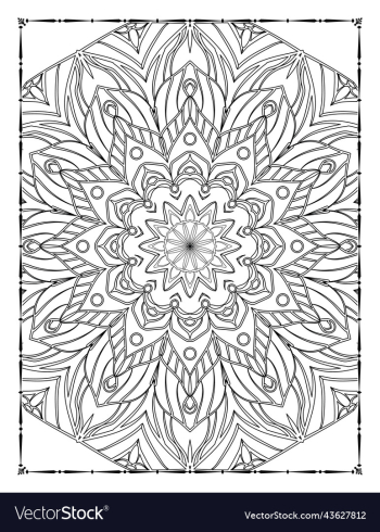 mandala floral coloring page adults kdp