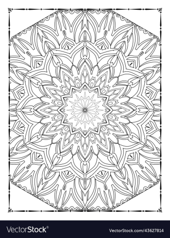 mandala floral coloring page adults kdp