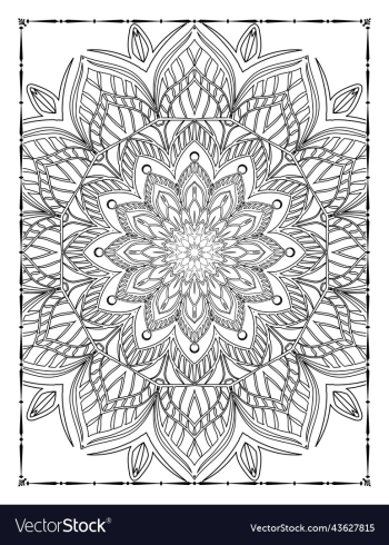 mandala floral coloring page adults kdp