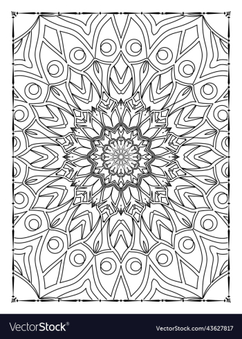 mandala floral coloring page adults kdp