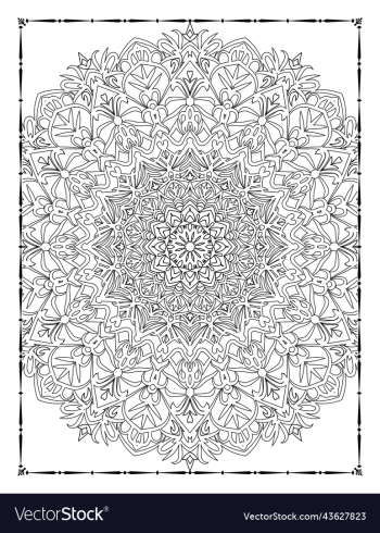 mandala floral coloring page adults kdp