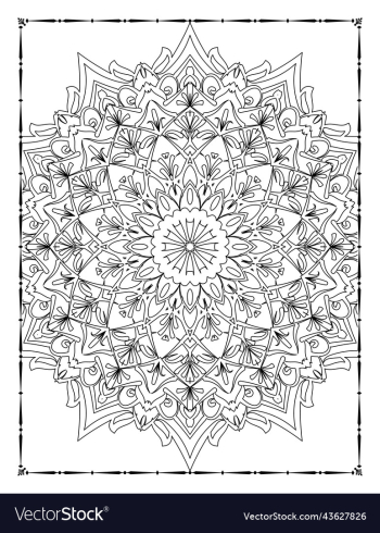 mandala floral coloring page adults kdp