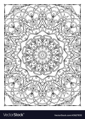 mandala floral coloring page adults kdp