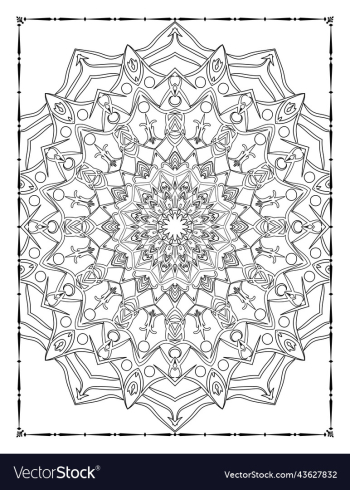 mandala floral coloring page adults kdp