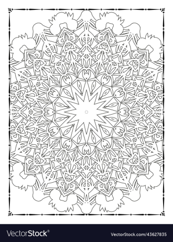 mandala floral coloring page adults kdp