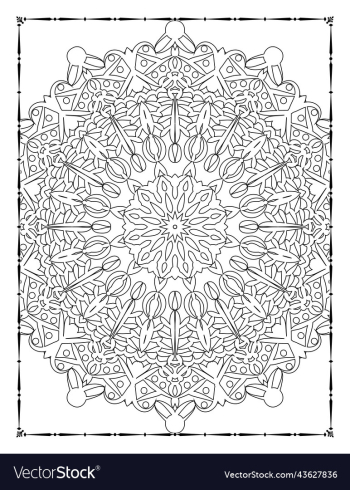 mandala floral coloring page adults kdp