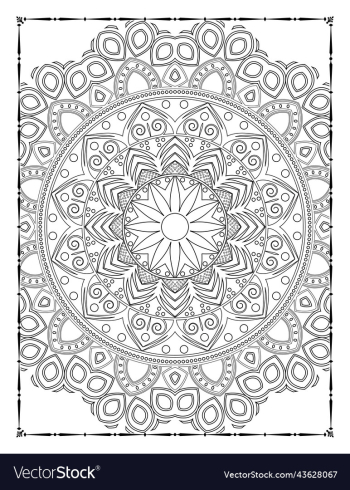 mandala floral coloring page adults kdp