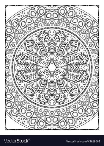 mandala floral coloring page adults kdp