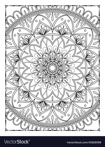 mandala floral coloring page adults kdp