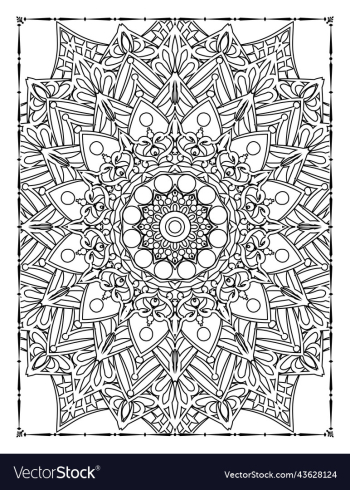 mandala floral coloring page adults kdp