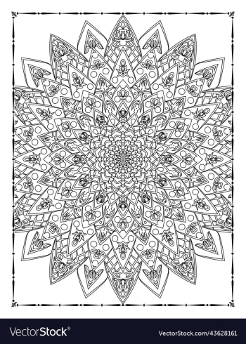 mandala floral coloring page adults kdp