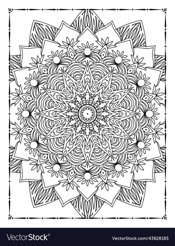 mandala floral coloring page adults kdp