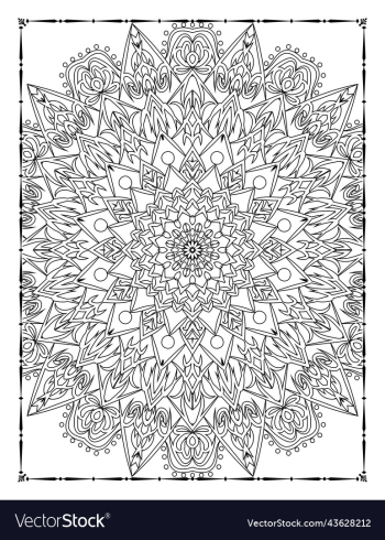 mandala floral coloring page adults kdp