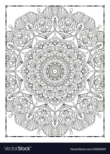 mandala floral coloring page adults kdp