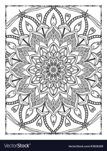 mandala floral coloring page adults kdp