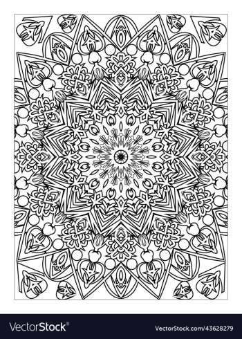 mandala floral coloring page adults kdp