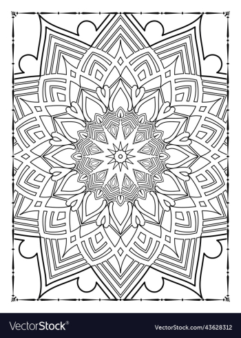 mandala floral coloring page adults kdp