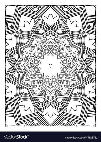 mandala floral coloring page adults kdp