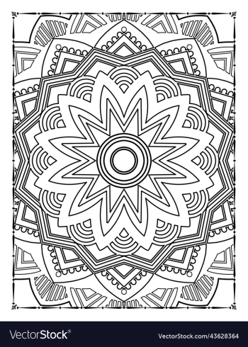 mandala floral coloring page adults kdp