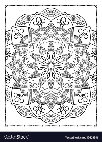 mandala floral coloring page adults kdp