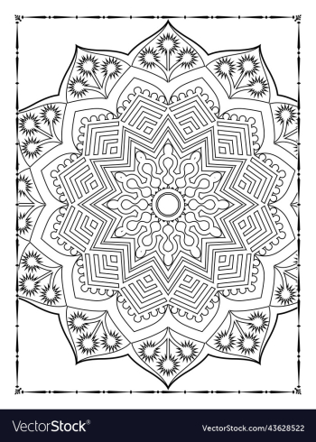 mandala floral coloring page adults kdp